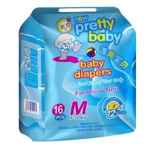 Pretty Baby Diapers Medium (5-10kg) 16pcs