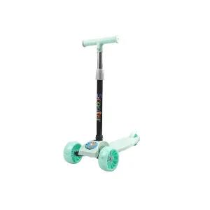 Green Kids 3 Wheel Scooter LED Light-up Wheels