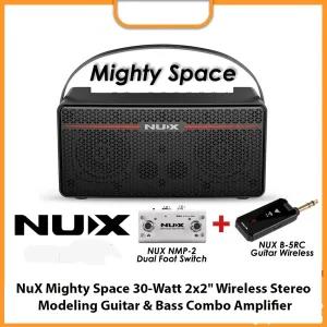 Black NUX Mighty Space Wireless Modeling Guitar Amplifier 30