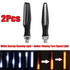 2X Multi-function Flowing Motorcycle Turn Signal Led Light I