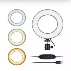 6inch Mini LED Ring Light Fill-in Lamp USB Powered 3 Lightin