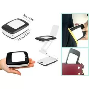 Lighted Desk Magnifying Glass Lamp Portable Pocket Magnifier