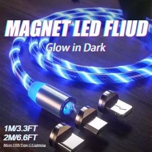 Natural Green Color [3 in 1] 1M Led Fluid Light Magnet Charg