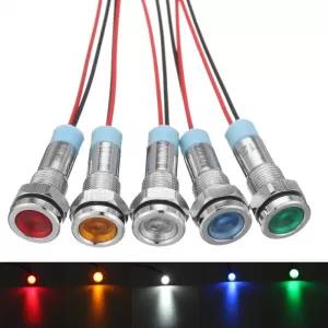 White 6mm 1 LED Indicator Light Lamp Bulb Pilot Dash Directi