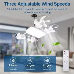 Generic Drone Shaped LED Ceiling Fan Light E27 Lamp Base