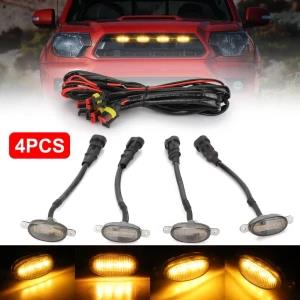 Generic Front Grille Lights Kit LED Amber Universal
