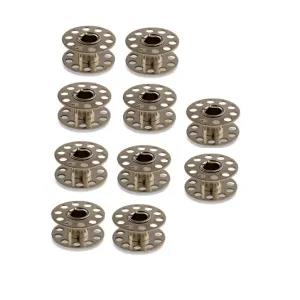 Pack of 10 Singer Sewing Machine Class 15 Metal Bobbins