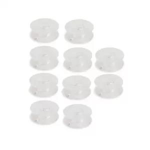 Singer Sewing Machine Class 15J Plastic Clear Bobbins-Pack of 10
