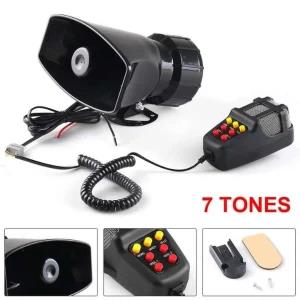 Generic Car Emergency Siren Horn with Mic (7 Sounds)