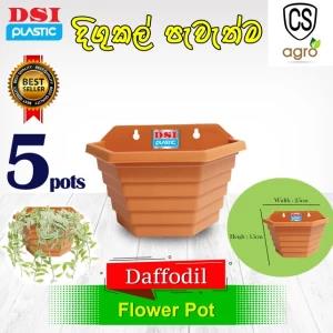 Wall Pot 5Pcs Brown High Quality