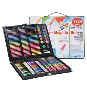 Black 168 Pcs Art Supplies for Kids, Deluxe Kids Art Set for
