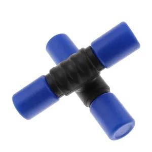 Blue Double Tube(Row) Twist Shaker Hand Percussion For Perfo