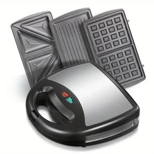 INNOVEX ISM008 3-in-1 Waffle Grill Sandwich Maker