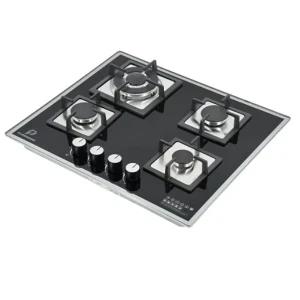 Puresonic PS-TG4B6025 Black Tempered Glass Gas Hob