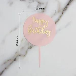 Generic Acrylic Happy Birthday Cake Topper