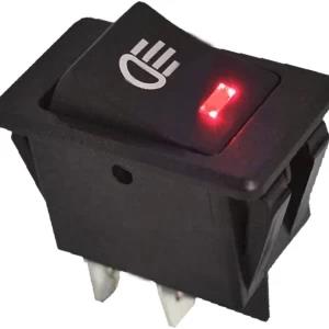 Rocker 4 Pin Red LED Fog Toggle Switch 35A/12V 18A/24V