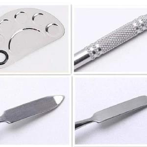 Cosmetic Makeup Mixing Plate with Spatula Set