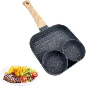 Generic 3 Holes Eye Pan Non-Stick Fried Egg Breakfast