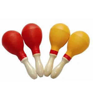 Red Full Size Plastic Shaker Maracas - Yellow/Red Percussion