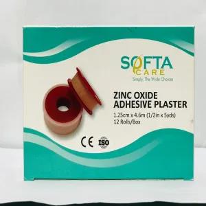 Zinc Oxide Adhesive Plaster 1.25 x 4.6m (1/2in x 5yds) 2pcs p