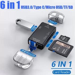6 in 1 Memory Card Reader with USB 3.0 Type