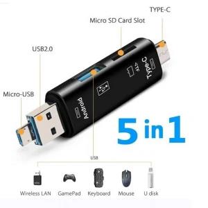 5-in-1 Multifunction Card Reader Memory Card Reader OTG