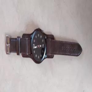 Chocolate SKMEI Gents Boys Men Leather Stripe Rich Elegant L