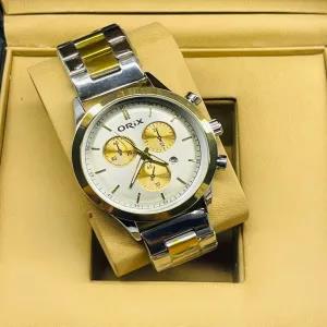 Two Tone Mens Casual Wristwatch