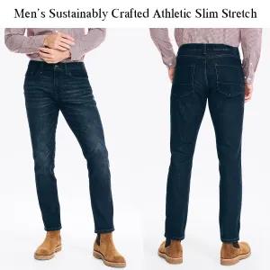 Waist:32 Blue Men's Branded Slim Stretch Denim Jeans