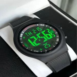 Black New Mens And Boys Casual Fashion Simple Digital Black