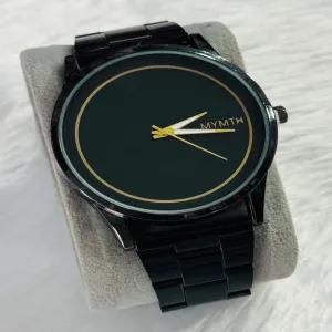 Black New Mens Fashion Black Simple Wristwatch
