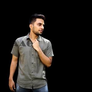 Premium Linen Mens Shirt Short sleeve Shirts - Ash