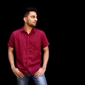 Premium Linen Mens Shirt Short sleeve Shirts - Red