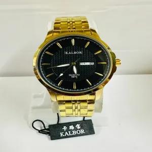 gold Mens Casual Wristwatch