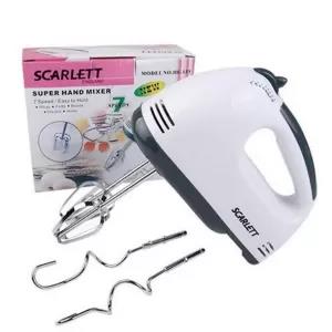 White Scarlett - 7 Speed Electric Super Hand Mixer & Hand Be