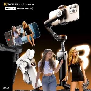 AOCHUAN Smart V8 3-Axis Gimbal Phone Stabilizer Ext. Rod