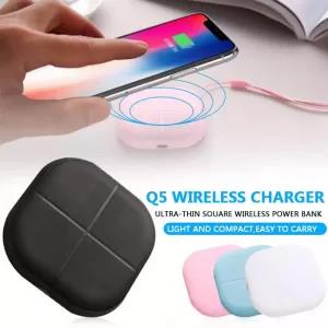 NEWEST 5W QI Wireless Charger Square Portable Power Bank For