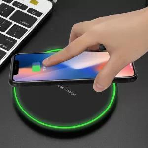 New Tecno Black And Green Color 5W Qi Wireless Charger Best