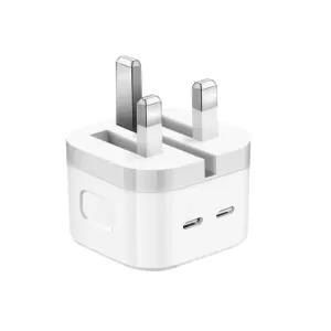 PD 35W Dual US TypeC Ports Charger iPhone iPad UK Plug