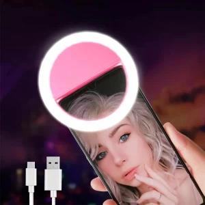 Rechargeable Phone Selfie Ring Light Clip-On Fill Light