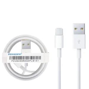 White Foxconn USB to Lightning Cable for iPhone 5S SE 6S Plus X XR 11 13 Pro Max Mini