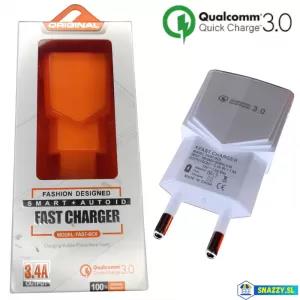 White Micro USB 3.4A 3.0 USB Fast Charger Quick Charge QC 3.