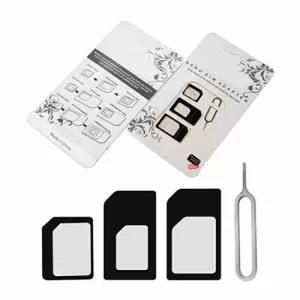 White Newest 4 In 1 Nano/Micro To Micro/Standard Sim Card Ad