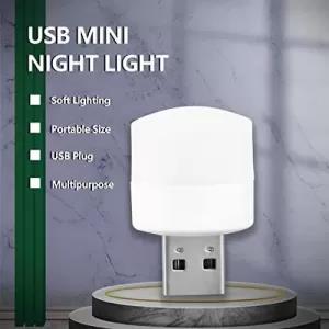 White USB Plug Lamp Computer Mobile Power Charging USB Small