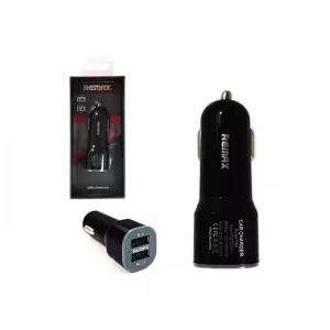 Black Remax Car Charger For Mobile Phone Tablets 2 USB ports