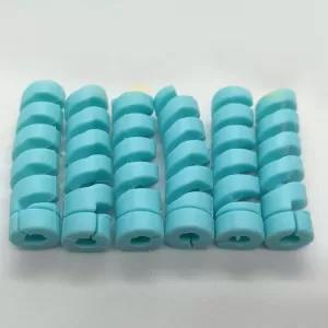 Blue Two Pcs Spiral Silicone Cable Protector Earphone