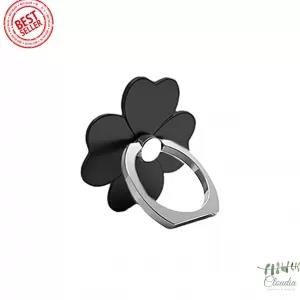 Generic Luxury 360 Metal Finger Ring Holder Black