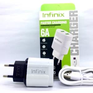 Infinix fast charger 2pin 6A 2 port