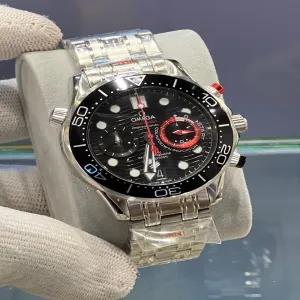 Dark Blue Speedmaster Rosegold & Gold Chronograph Quartz.