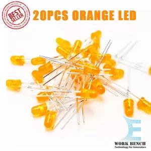 Orange 20Pcs 5Mm Led Diode 5Mm Assorted Kit Orange Diy Lig